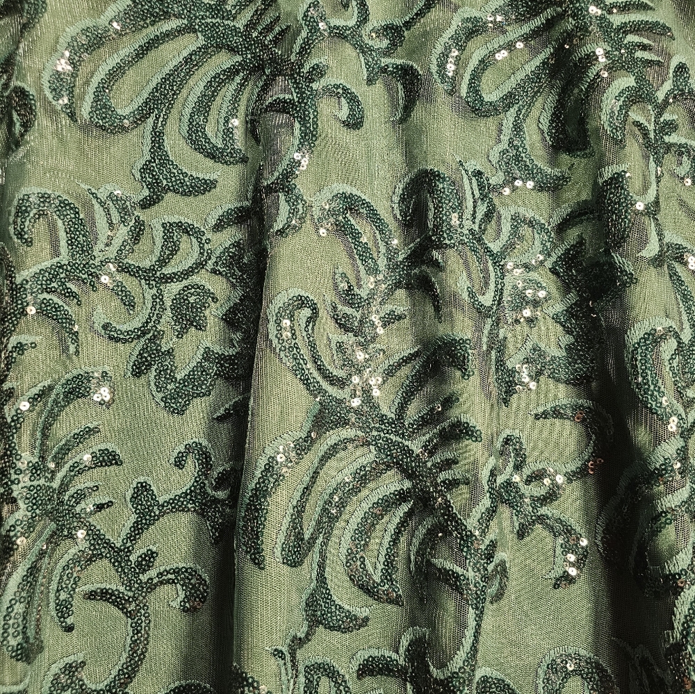 PromGirl Green Sequin Halter A-Line Mini Dress Size Medium NWT - Picture 9 of 16